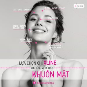 Lựa chọn chỉ Xline cho từng vị trí trên khuôn mặt