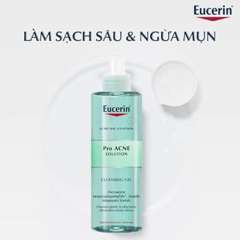 Sữa rửa mặt Eucerin Cleansing Gel Pro Acne Solution