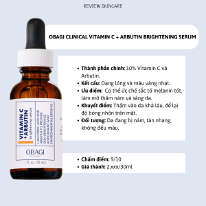 Obagi Clinical Vitamin C + Arbutin Brightening Serum 